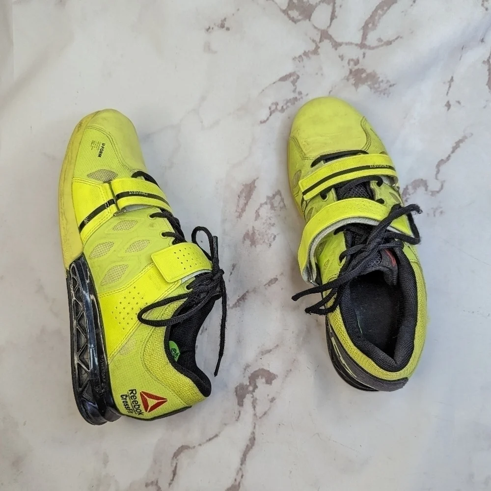 Reebok CrossFit Shoe Men 9 Yellow U Form Lifter Plus 2.0 CF74 109353471